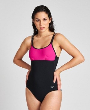 Arena Betta U Back One Piece Naisten Body Mustat Pinkki Violetit | 96304EQSJ