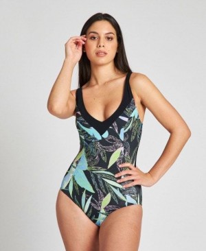 Arena Celia Wing Back One Piece Naisten Body Mustat Monivärinen Mustat | 89634HLZA