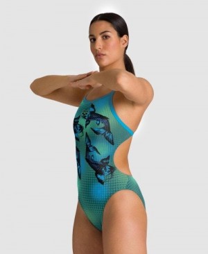 Arena Drew Kibler Collection Challenge Back One Piece Naisten Body Monivärinen | 48670QCOK