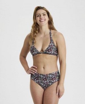 Arena Halterneck Bikini Multiprints Naisten Bikinit Viininpunainen Monivärinen | 89210PJXC