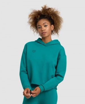 Arena Hooded Fleece Sweatshirt Naisten Neulepuserot Vihreä | 64720TKPI