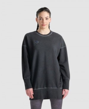 Arena Icons Oversized Crewneck Naisten Villapusero Mustat Valkoinen | 97351XSTE