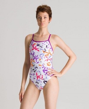 Arena Multicolor Palms Accelerate Back One Piece Naisten Body Monivärinen | 98153QPVR