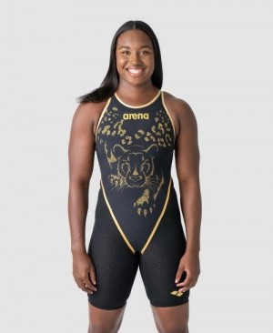 Arena Powerskin Carbon Glide Limited Edition Simone Manuel Closed Back Naisten Uimapuvut Tummanharmaat | 07268VORB