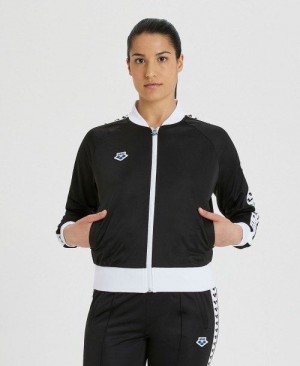 Arena Relax Iv Team Full-zip Jacket Naisten Takit Mustat Valkoinen Mustat | 69014VQGM