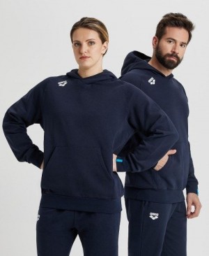 Arena Team Hooded Sweatshirt Panel Naisten Neulepuserot Laivastonsininen | 95217TXYI