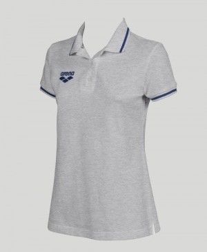 Arena Team Line Short Sleeve Polo Naisten Shortsit Harmaat | 17538JCMD