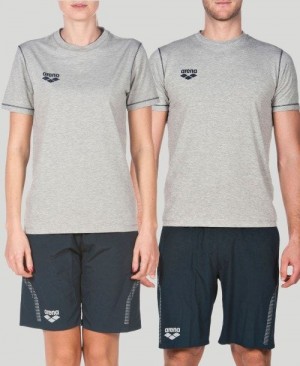 Arena Team Line Short Sleeve Tee Miesten Shortsit Harmaat | 87523FSPE