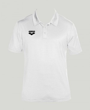 Arena Team Line Tech Short Sleeve Polo Miesten Shortsit Valkoinen | 17036NOLM