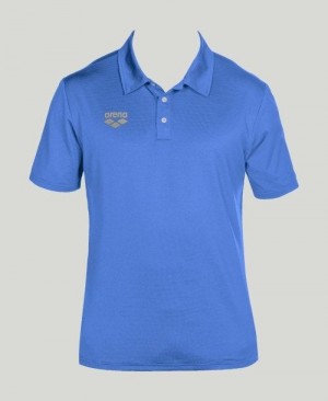 Arena Team Line Tech Short Sleeve Polo Miesten Shortsit Kuninkaallinen Sininen | 85217MXKO