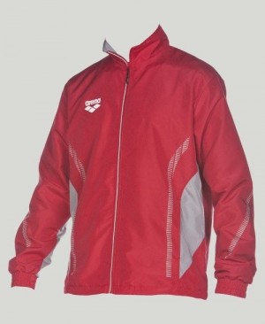 Arena Team Line Warm-up Jacket Miesten Takit Punainen Harmaat | 17025EOIG