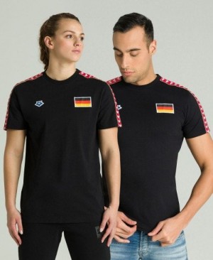 Arena Team Nations T-shirt Miesten Shortsit Mustat | 34792AEJY