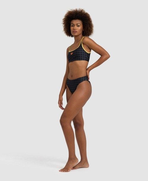 Arena 50th Anniversary Bikini Bralette Naisten Bikinit Mustat Monivärinen Kultaiset | 82956BADY