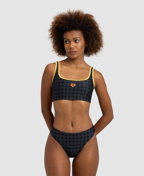 Arena 50th Anniversary Bikini Bralette Naisten Bikinit Mustat Monivärinen Kultaiset | 82956BADY