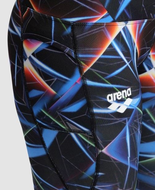 Arena Allover 7/8 Panel Tight Naisten Trikoot Mustat Monivärinen | 48306VWCD