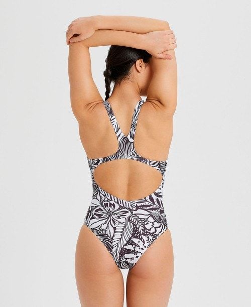 Arena Allover Print Pro Back One Piece Naisten Body Mustat Monivärinen | 05172TXIN