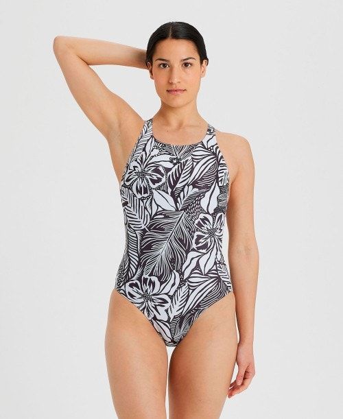 Arena Allover Print Pro Back One Piece Naisten Body Mustat Monivärinen | 05172TXIN