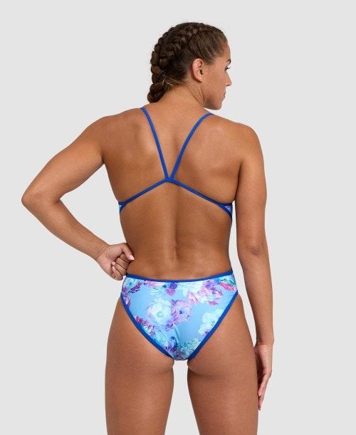 Arena Allover Reversible Challenge Back One Piece Naisten Body Sininen Monivärinen | 42608SXRF