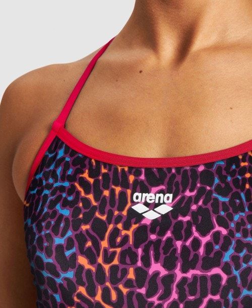 Arena Animal Stripe Booster Back One Piece Naisten Body Pinkki Monivärinen | 61503UTDM