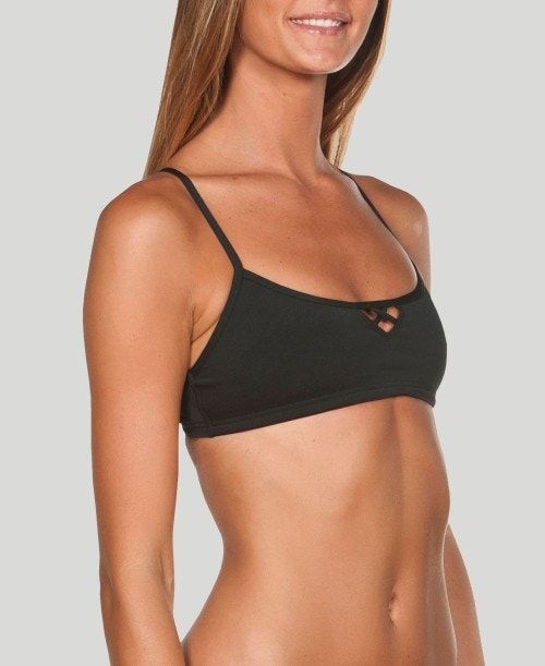 Arena Be Top (Bandeau Top) Naisten Toppi Mustat Keltainen | 23049SWCL