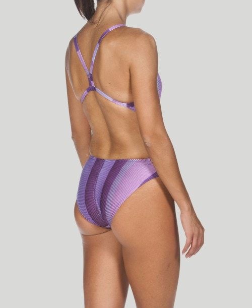 Arena Blended Stripe Challenge Back - Maxlife Naisten Uimapuvut Violetit | 10294WBLQ