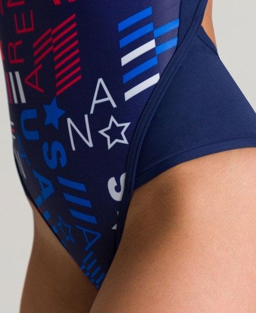 Arena Blue Usa Superfly Back One Piece Naisten Body Laivastonsininen Monivärinen | 13928FVSZ