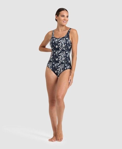 Arena Bodylift Francy Wing Back One Piece Naisten Body Mustat Valkoinen Monivärinen | 13605WIHM