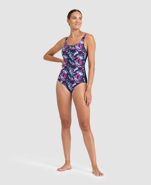 Arena Bodylift Francy Wing Back One Piece Naisten Body Laivastonsininen Pinkki Monivärinen | 50426KXBD