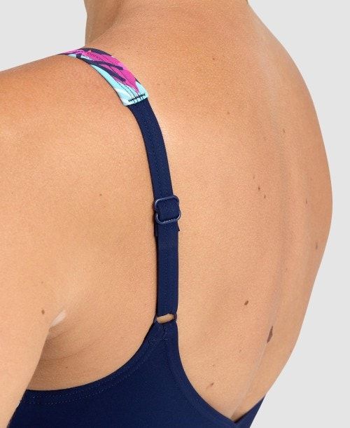 Arena Bodylift Francy Wing Back One Piece Naisten Body Laivastonsininen Pinkki Monivärinen | 50426KXBD