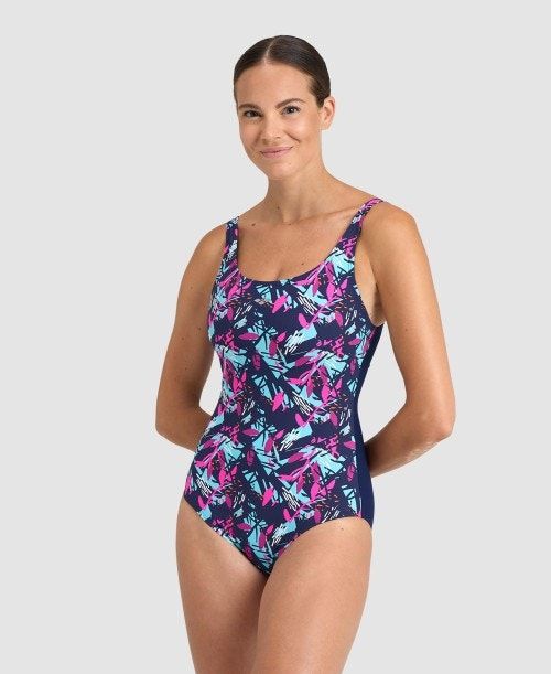 Arena Bodylift Francy Wing Back One Piece Naisten Body Laivastonsininen Pinkki Monivärinen | 50426KXBD