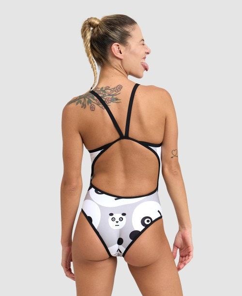 Arena Crazy Super Fly Back One Piece Naisten Body Mustat Valkoinen Monivärinen | 28750JIYV