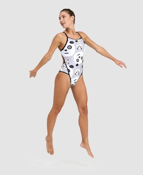 Arena Crazy Super Fly Back One Piece Naisten Body Mustat Valkoinen Monivärinen | 28750JIYV