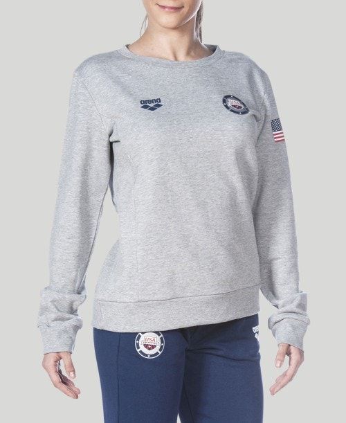 Arena Essential Crew Sweat Naisten Neulepuserot Harmaat | 43179DGYV