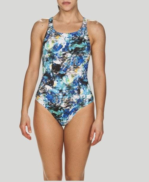 Arena Floral Dots Swim Pro Back - Maxlife Naisten Uimapuku Valkoinen Monivärinen | 65709BIXY