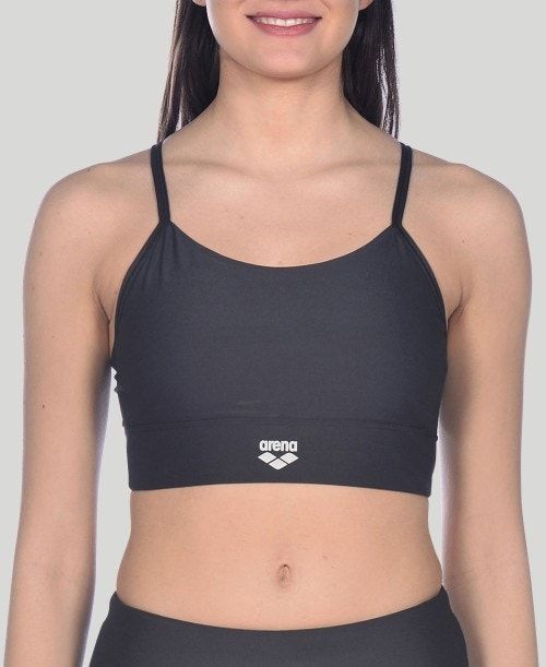 Arena Gym Bra Top Cross Straps Naisten Toppi Mustat Mustat | 32017GZLY