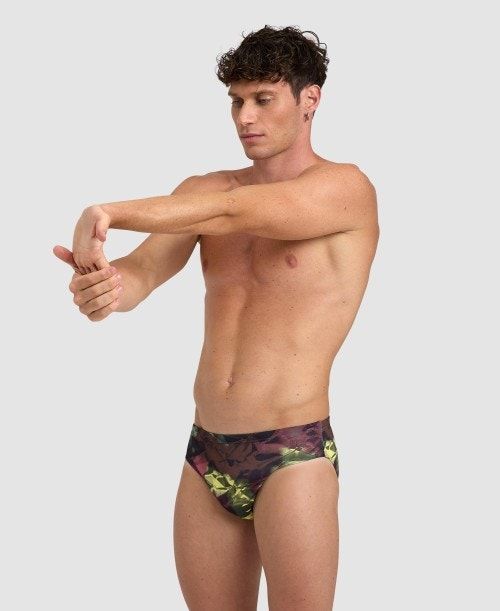 Arena Hero Camo Brief Miesten Alushousut Punainen Monivärinen | 91360RKEC