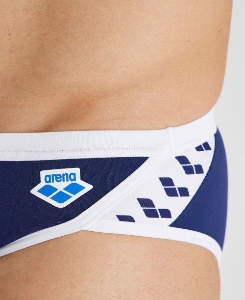 Arena Icons Brief Miesten Alushousut Laivastonsininen Valkoinen | 21538SZIQ