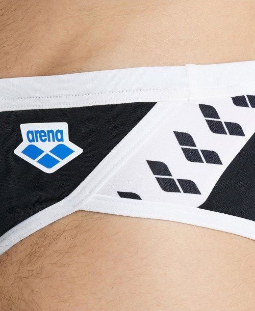 Arena Icons Brief Miesten Alushousut Mustat Valkoinen | 97482OMTV