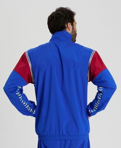 Arena Icons Convertible Jacket Miesten Takit Sininen Viininpunainen Valkoinen | 89013TRBL