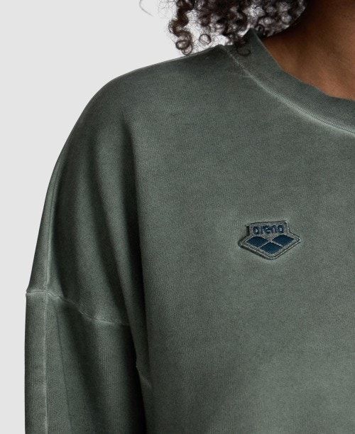 Arena Icons Oversized Crewneck Naisten Villapusero Oliivinvihreä | 18297SMBR