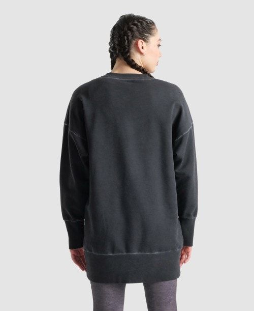 Arena Icons Oversized Crewneck Naisten Villapusero Mustat Valkoinen | 97351XSTE