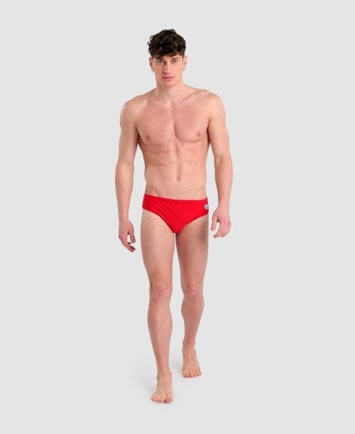 Arena Icons Solid Brief Miesten Alushousut Punainen | 63279XQJN