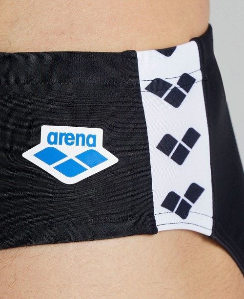 Arena Icons Solid Brief Miesten Alushousut Mustat | 50238QXVP