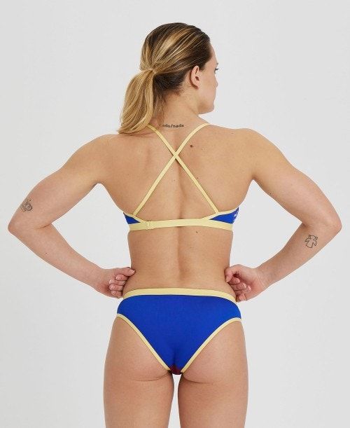 Arena Icons Solid Cross Back Bikini Naisten Bikinit Viininpunainen Sininen | 16843VYWC