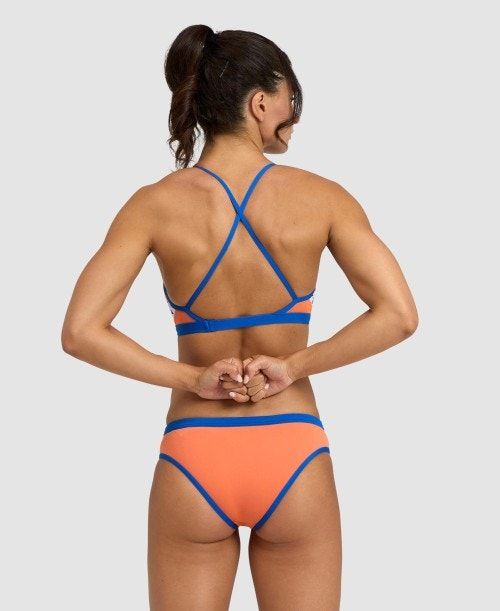 Arena Icons Solid Cross Back Bikini Naisten Bikinit Kuninkaallinen Sininen | 02389NQDJ