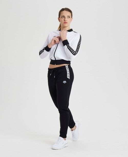 Arena Icons Solid Pant Naisten Housut Mustat Valkoinen Mustat | 21563HPVE