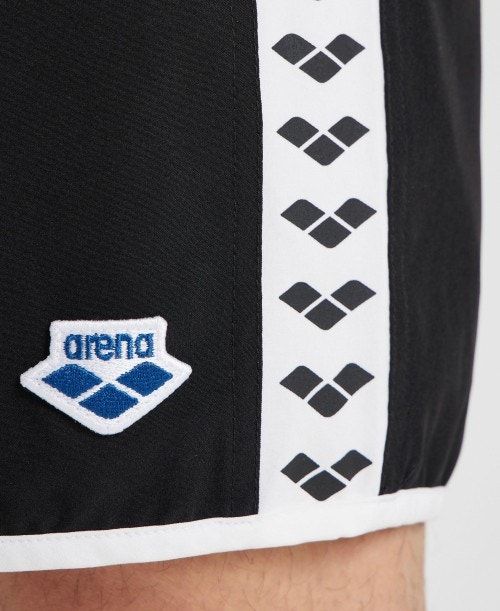 Arena Icons Team Stripe Bermuda Miesten Bermuda Mustat Valkoinen | 14856KFEO