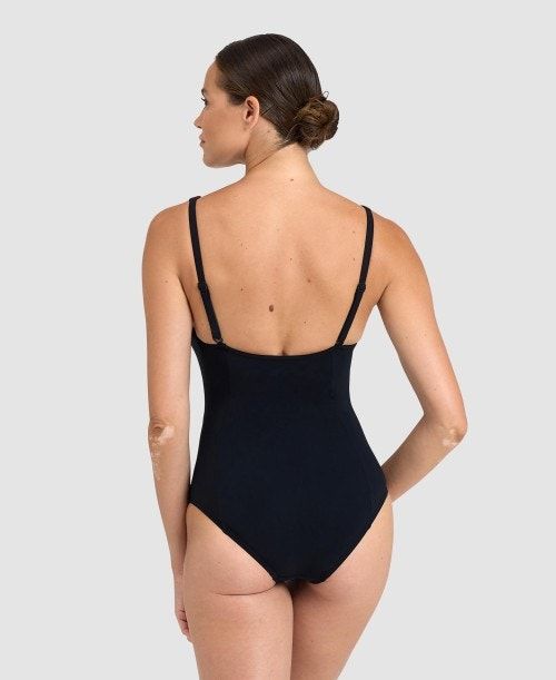 Arena Isabel Lightcross Back One Piece Naisten Body Mustat Pinkki Violetit | 92453ETCU