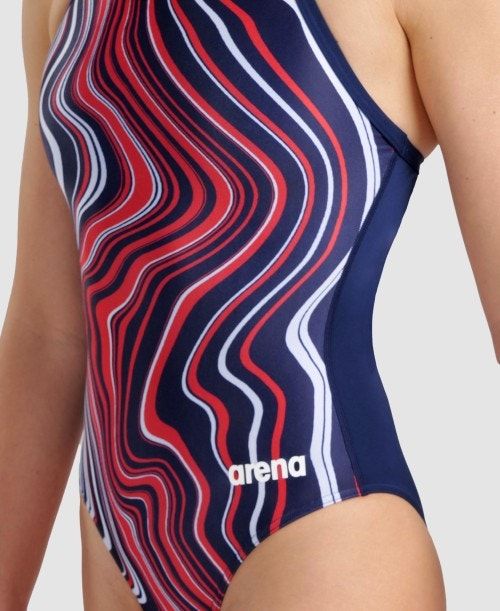 Arena Marbled Lightdrop Back One Piece Naisten Body Monivärinen | 93260NOMJ