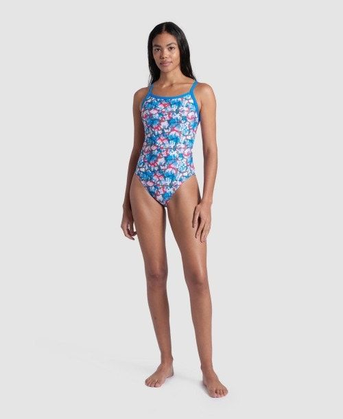 Arena Multi Camo Challenge Back Swimsuit Naisten Uimapuku Monivärinen Camo | 04832RTPF